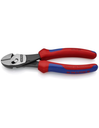 TwinForce Alicate de corte diagonal de alto rendimiento con fundas multicomponentes negro atramentado 180 mm (cartulina autose