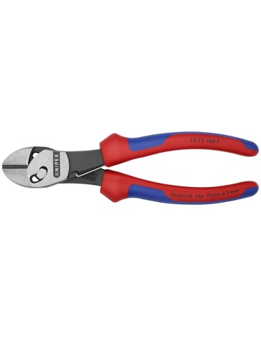 TwinForce Alicate de corte diagonal de alto rendimiento con muelle de apertura con fundas multicomponentes negro atramentado 1