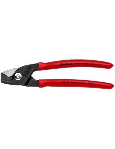 StepCut Tijeras cortacables recubiertos de plástico bruñido 160 mm KNIPEX 95 11 160 SB