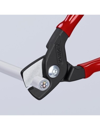 StepCut Tijeras cortacables recubiertos de plástico bruñido 160 mm KNIPEX 95 11 160 SB