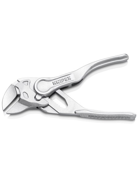 Tenaza llave XS alicate y llave en una sola herramienta superficie rugosa y en relieve cromado 100 mm KNIPEX 86 04 100