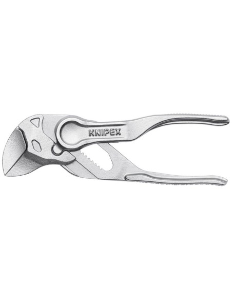 Tenaza llave XS alicate y llave en una sola herramienta superficie rugosa y en relieve cromado 100 mm KNIPEX 86 04 100