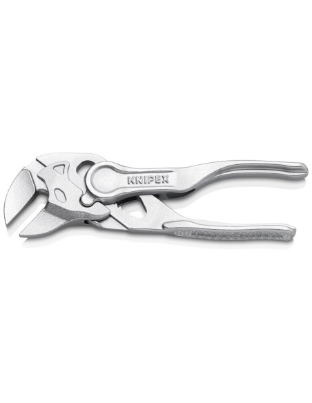 Tenaza llave XS alicate y llave en una sola herramienta superficie rugosa y en relieve cromado 100 mm KNIPEX 86 04 100