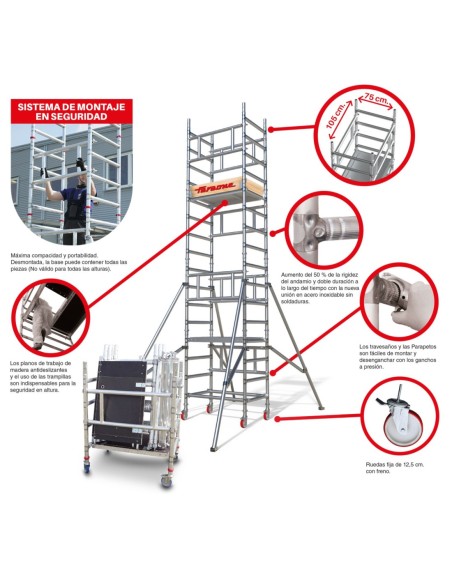 TOP SYSTEM 75x105 | Nuevo Andamio individual de 75x105 | Montaje en seguridad