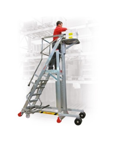 PICK | Escalera con plataforma y plano de carga eléctrico