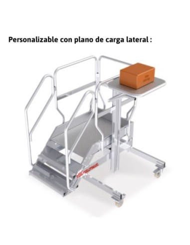 PICK | Escalera con plataforma y plano de carga eléctrico