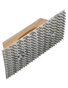 Alyco 195762 rascador rectangular inoxidable monocapa mango madera 2