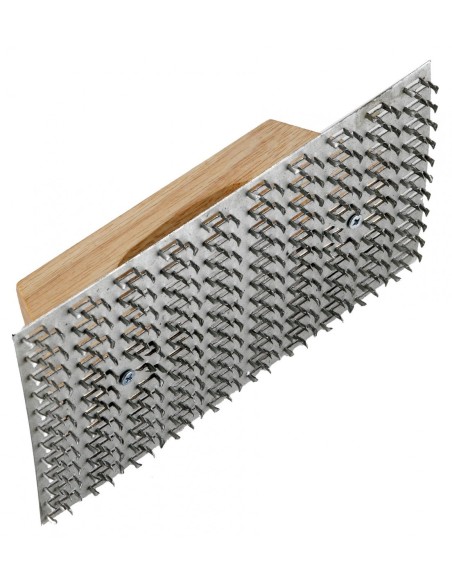 Alyco 195762 rascador rectangular inoxidable monocapa mango madera