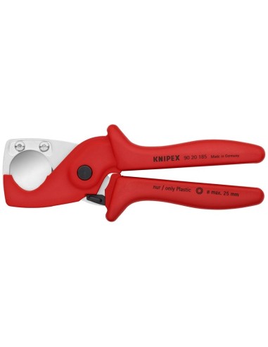 PlastiCut Cortatubos para tubos flexibles y de protección de plástico reforzado con fibra de vidrio 185 mm KNIPEX 90 20 185