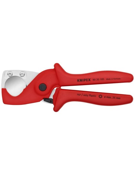 PlastiCut Cortatubos para tubos flexibles y de protección de plástico reforzado con fibra de vidrio 185 mm KNIPEX 90 20 185