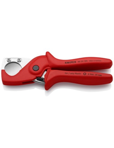 PlastiCut Cortatubos para tubos flexibles y de protección de plástico reforzado con fibra de vidrio 185 mm KNIPEX 90 20 185