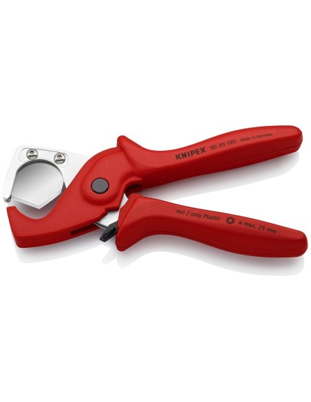 PlastiCut Cortatubos para tubos flexibles y de protección de plástico reforzado con fibra de vidrio 185 mm KNIPEX 90 20 185