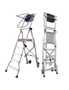 PL | Escalera plegable con amplia plataforma de trabajo