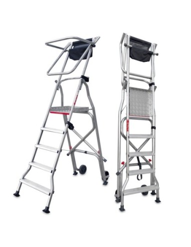 PL | Escalera plegable con amplia plataforma de trabajo