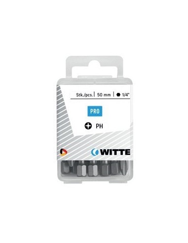 Puntas Phillips de 50 mm en cajita de plástico