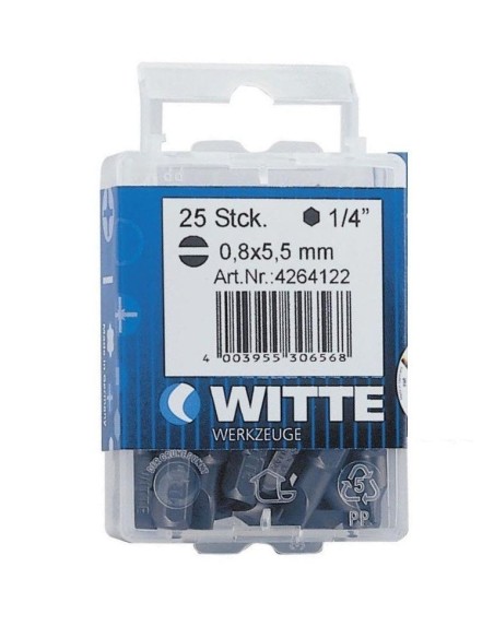 Puntas Planas de 25 mm en cajita de plástico