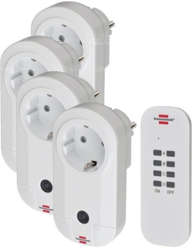 Set de 4 enchufes radio-control remoto Comfort-Line 4x IP20