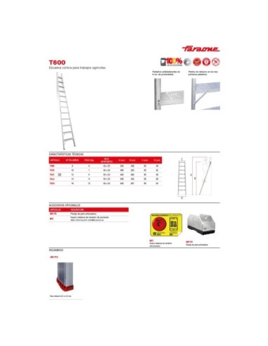 T600 | Escalera cónica para trabajos agrícolas