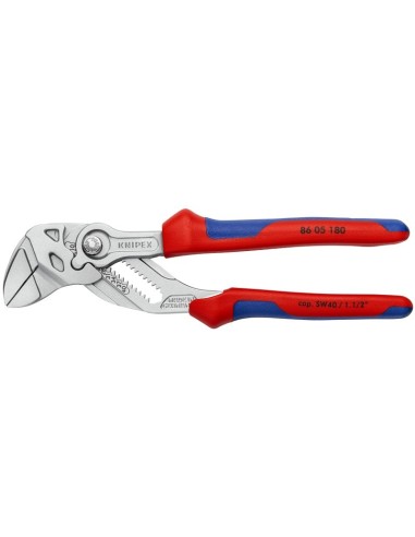 Tenaza llave alicate y llave en una sola herramienta con fundas multicomponentes cromado 180 mm (cartulina autoservicio/blíster