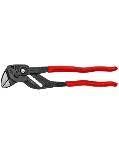 Tenaza llave alicate y llave en una sola herramienta recubiertos de plástico antideslizante gris atramentado 300 mm KNIPEX 86 0