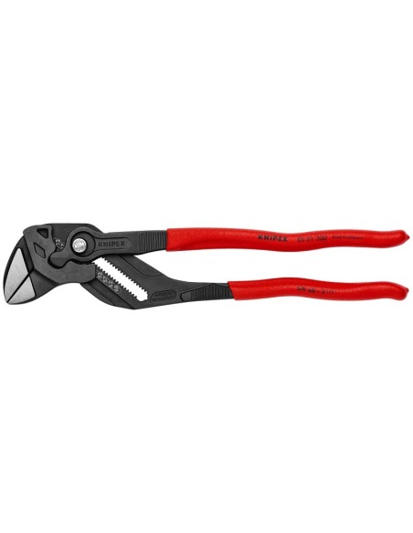 Tenaza llave alicate y llave en una sola herramienta recubiertos de plástico antideslizante gris atramentado 300 mm KNIPEX 86 0