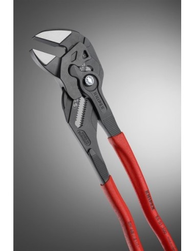 Tenaza llave alicate y llave en una sola herramienta recubiertos de plástico antideslizante gris atramentado 300 mm KNIPEX 86 0