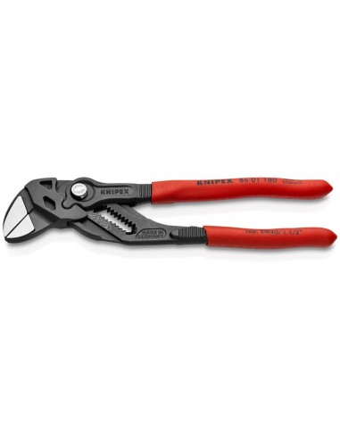 Tenaza llave alicate y llave en una sola herramienta recubiertos de plástico gris atramentado 180 mm (cartulina autoservicio/bl