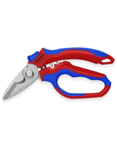 Tijeras de electricista anguladas con fundas multicomponentes, reforzadas con fibras de vidrio 160 mm KNIPEX 95 05 20 SB