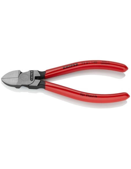 Alicate de corte diagonal para plásticos recubiertos de plástico 140 mm KNIPEX 72 01 140