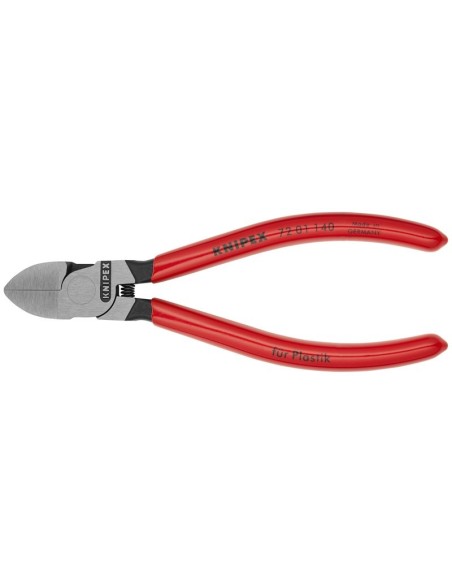 Alicate de corte diagonal para plásticos recubiertos de plástico 140 mm KNIPEX 72 01 140