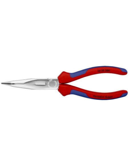 Alicate de montaje (alicate de boca cigüeña) con fundas multicomponentes cromado 200 mm (cartulina autoservicio/blíster) KNIPEX