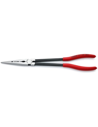Alicate de montaje de bocas largas con perfiles transversales recubiertos de plástico negro atramentado 280 mm KNIPEX 28 71 280