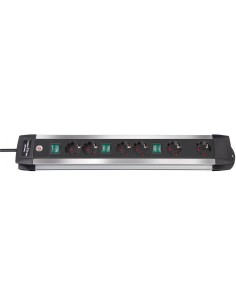 Base de tomas múltiples Premium-Alu-Line Technics con 2 y 3 interruptores