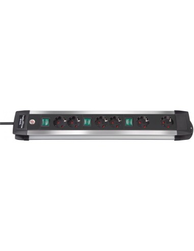 Base de tomas múltiples Premium-Alu-Line Technics con 2 y 3 interruptores