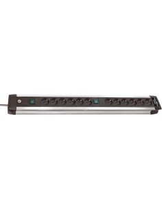 Base de tomas múltiples Premium-Alu-Line Technics con 2 y 3 interruptores 2