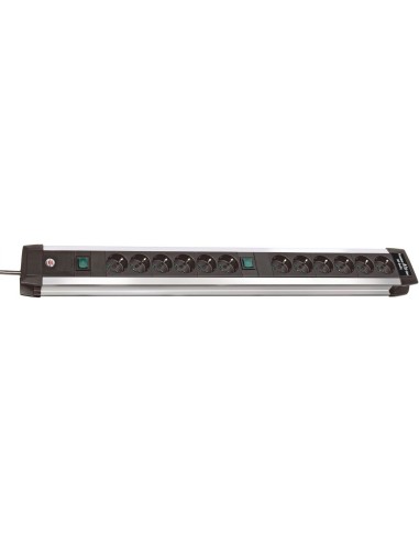 Base de tomas múltiples Premium-Alu-Line Technics con 2 y 3 interruptores
