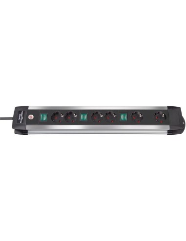 Base de tomas múltiples Premium-Alu-Line Technics con 2 y 3 interruptores