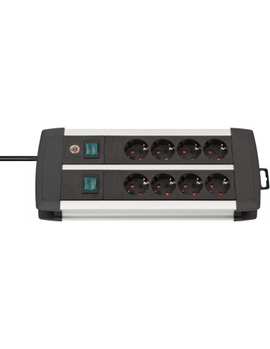 Base de tomas múltiples Premium-Alu-Line Technics con 2 y 3 interruptores