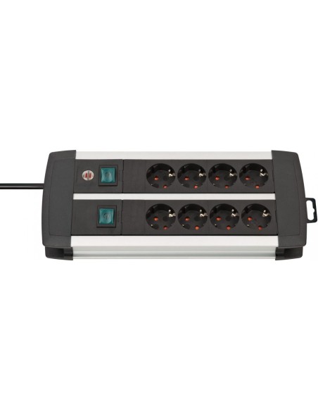 Base de tomas múltiples Premium-Alu-Line Technics con 2 y 3 interruptores