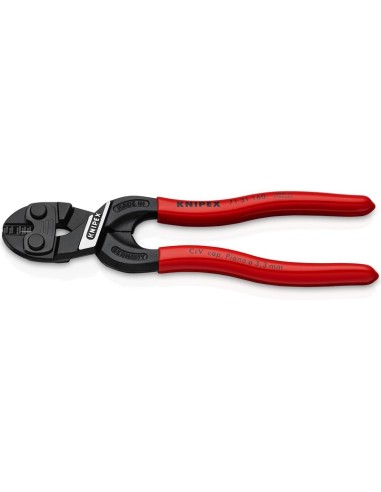 CoBolt S Cortabulones compactos con muesca en el filo de corte recubiertos de plástico negro atramentado 160 mm KNIPEX 71 31 1