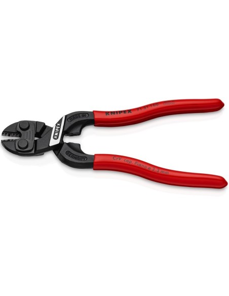 CoBolt S Cortabulones compactos con muesca en el filo de corte recubiertos de plástico negro atramentado 160 mm KNIPEX 71 31 1