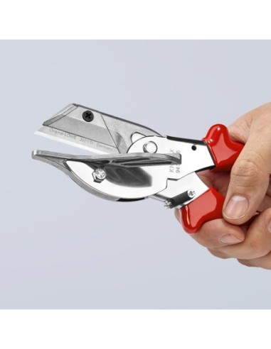 Cortaingletes para perfiles de plástico y goma con fundas de plástico cromado 215 mm KNIPEX 94 35 215 EAN