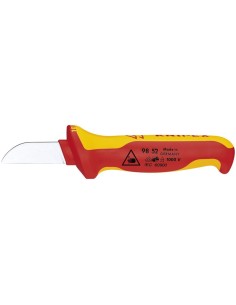 Cuchillo para cable mango aislante en dos componentes, según norma VDE 190 mm KNIPEX 98 52