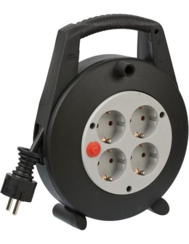 Enrollacables Vario-Line 4 tomas IP20 H05VV-F 3G1,5 para uso doméstico
