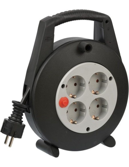Enrollacables Vario-Line 4 tomas IP20 H05VV-F 3G1,5 para uso doméstico