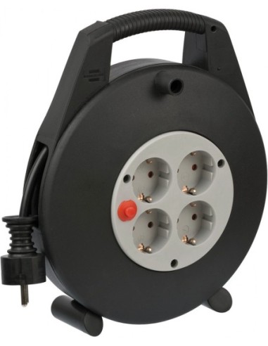 Enrollacables Vario-Line 4 tomas IP20 H05VV-F 3G1,5 para uso doméstico