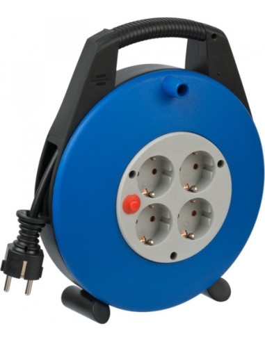 Enrollacables Vario-Line 4 tomas IP20 H05VV-F 3G1,5 para uso doméstico