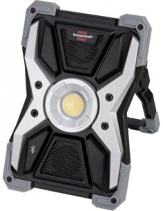 Foco LED portátil RUFUS 3010 MA con batería recargable y altavoz Bluetooth