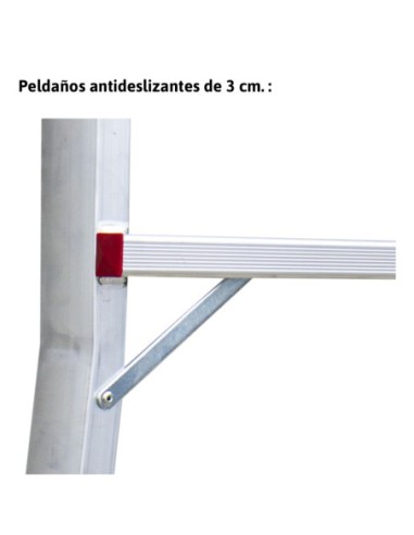 PLS | Escalera con amplia plataforma y altura regulable
