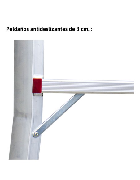 PLS | Escalera con amplia plataforma y altura regulable
